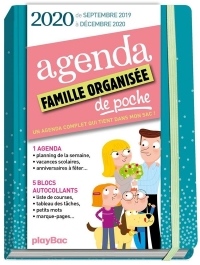 Agenda de poche de la famille organisée 2020 - Bleu (de sept 2019 à décembre 2020): S'organiser n'a jamais été aussi simple !