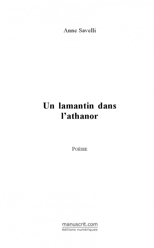 Un lamantin dans l'athanor