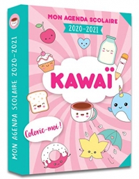 Mon agenda scolaire Kawaï 2020-2021 : Colorie-moi !