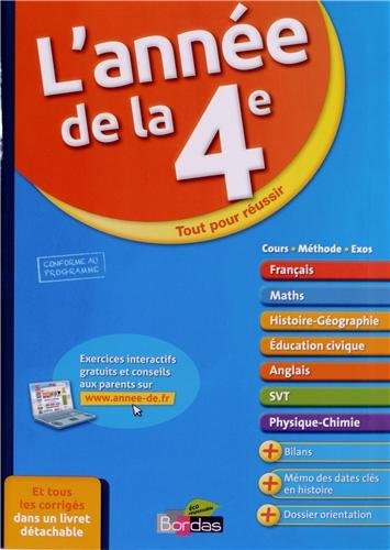 L'Année de la 4e - Toutes les matières