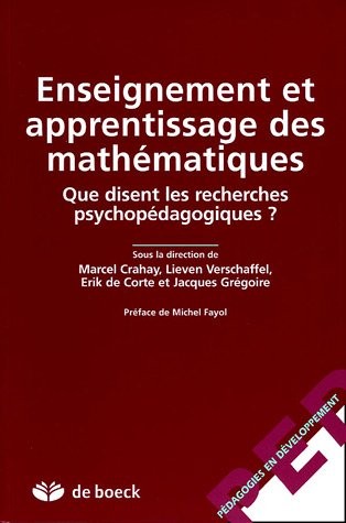Enseignement et apprentissage des mathématiques : Que disent les recherches psychopédagogiques ?