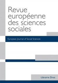 Revue européenne des sciences sociales. RESS (CVP), n. 63, t. 1/2