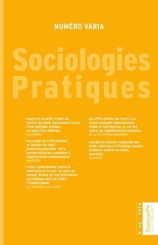 Sociologies pratiques 48, 2024: Varia