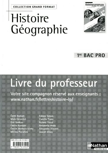 Histoire - Géographie - Éducation civique 1Ère BAC pro