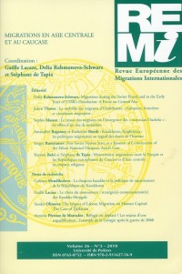 Revue européenne des migrations internationales, Volume 26 N° 3/2010 : Migrations en Asie centrale et au Caucase