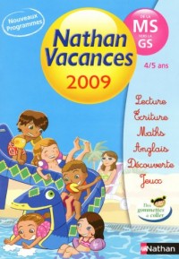 Nathan vacances de la MS vers la GS