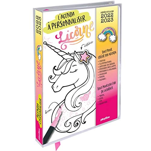 Agenda à personnaliser - Licorne 2021-2022