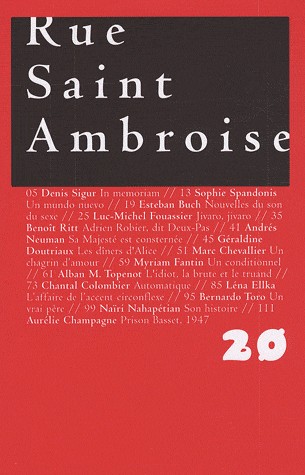 Rue Saint Ambroise, N° 20 :