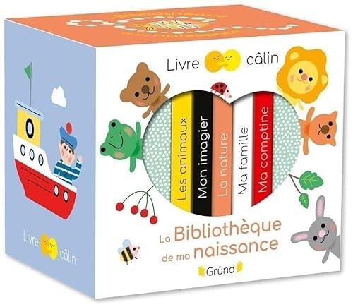 La petite bibliothèque de ma naissance – Coffret 5 albums jeunesse tout-carton – À partir de 6 mois