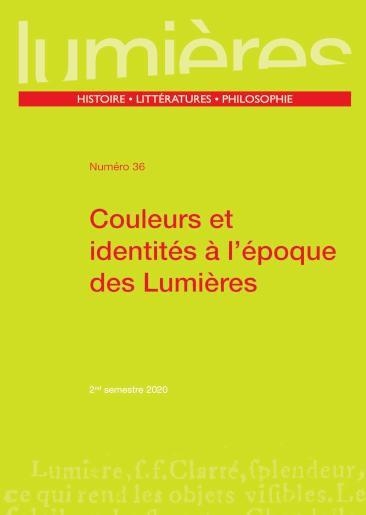 COULEURS ET IDENTITES A L EPOQUE DES LUMIERES