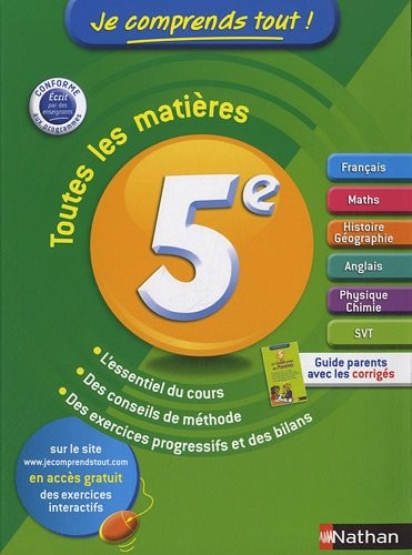 Je comprends tout ! 5ème