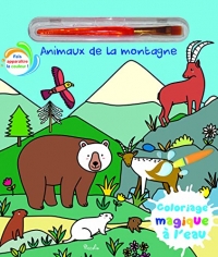 Les animaux de la montagne: Coloriage magique à l'eau