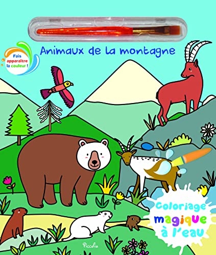 Les animaux de la montagne: Coloriage magique à l'eau