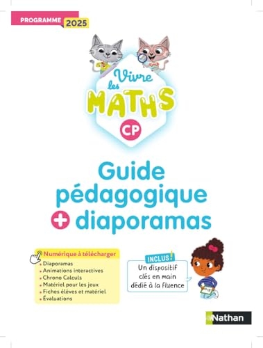 Vivre les maths - Guide pédagogique + Diaporamas CP: Programme 2025