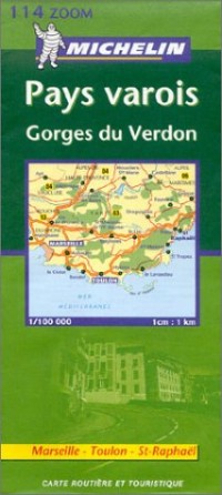 Carte routière : Pays Varois - Marseille, Toulon, St-Raphaël, N°11114