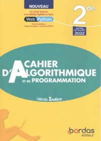 Indice 2de - Cahier d'Algorithmique et de Programmation - édition 2022