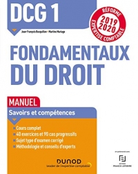 DCG 1 Fondamentaux du droit - Manuel : Réforme Expertise comptable 2019-2020 (DCG 1 - Introduction au droit -DCG 1)