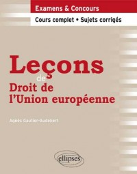 Leçons de Droit de l'Union Européenne