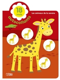Autocollants premier âge: Les animaux de la savane - Dès 18 mois