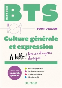 BTS Culture générale et Expression 2024-2025: A table ! Formes et enjeux du repas