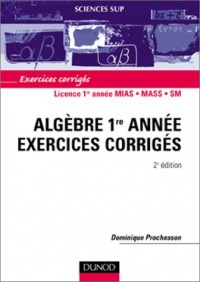 Mathématiques - Exercices corrigés - Algèbre 1re année