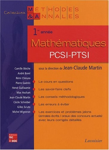 Mathématiques 1re année PCSI-PTSI