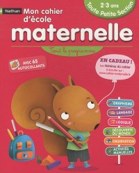 Mon cahier d'école maternelle, tout petite section