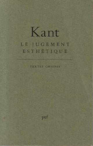 Jugement Esthetique (le)