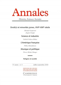 Annales Histoire Sciences Sociales 2018/3