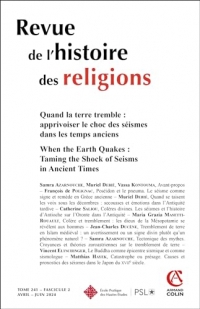 Revue de l'histoire des religions - Nº2/2024: Quand la terre tremble : apprivoiser le choc des séismes dans les temps anciens