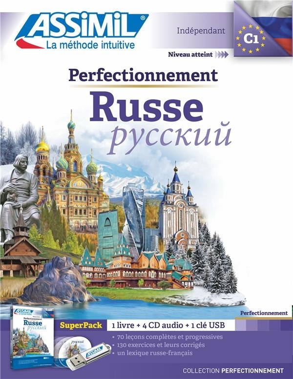Superpack Usb Perfectionnement Russe (livre+4Cd audio+1clé USB)