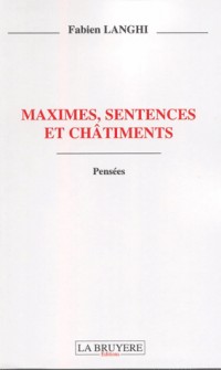 Maximes, sentences et châtiments