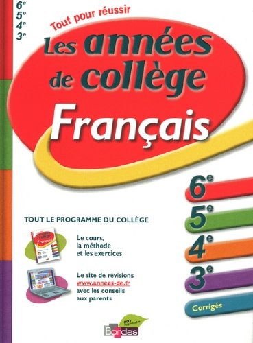 Les années de collège : Français