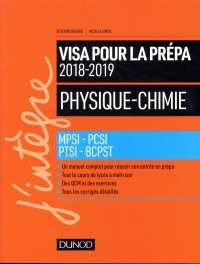Physique-Chimie - Visa pour la prépa 2018-2019- MPSI-PCSI-PTSI-BCPST 2018-2019