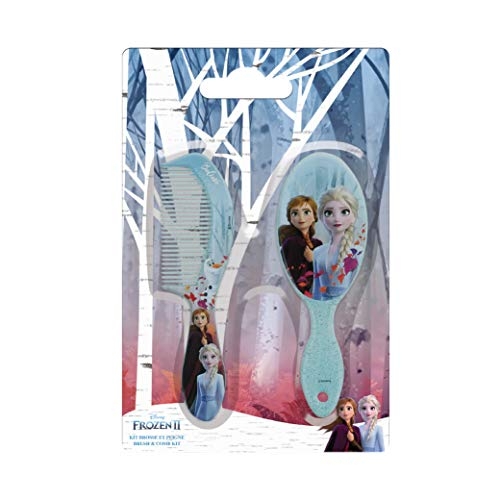 DISNEY La Reine des Neiges 2 Set Brosse à Cheveux/Peigne Elsa/Anna