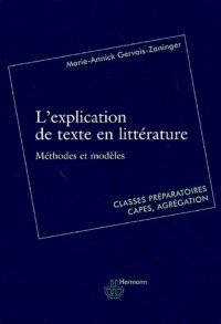 L'explication de texte en littérature