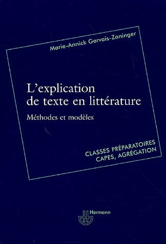 L'explication de texte en littérature