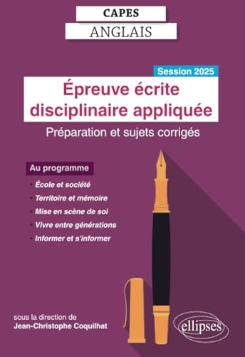 CAPES Anglais 2025 - Épreuve écrite disciplinaire appliquée