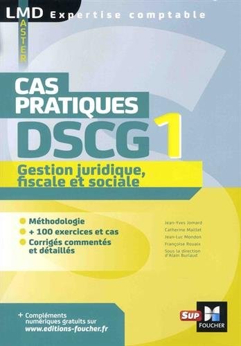 DSCG 1 Gestion juridique fiscale et sociale Cas pratiques