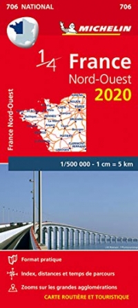 Carte France Nord-Ouest Michelin 2020