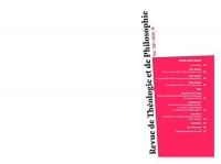 Revue de Théologie et de Philosophie, tome 156-4 (2024-IV)