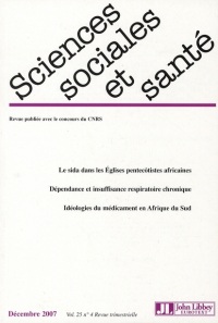 Sciences Sociales et Sante - Decembre 2007 Vol.25 N 4