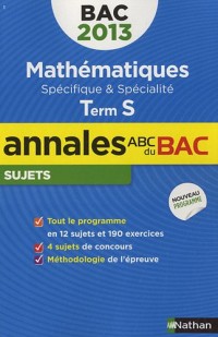 ANNALES BAC 2013 MATHS S SPE &