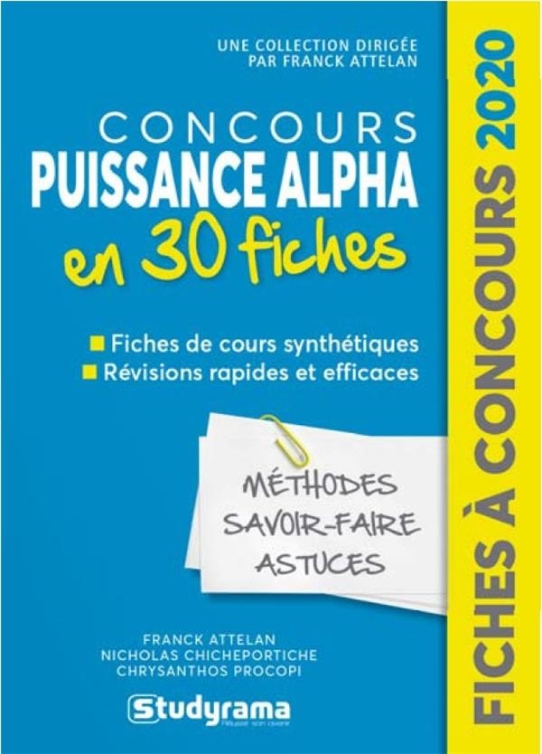 Concours puissance Alpha en 30 fiches