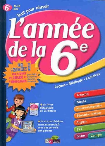 ANNEE DE LA 6E + LIVRET JEUX