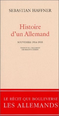 Histoire d'un Allemand : Souvenirs 1914-1933