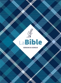Bible du Semeur 2015, textile souple, tissu carreaux, avec tranche blanche