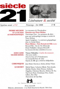 Siècle 21, N° 12 : Pierre Michon, Yacher Kemal