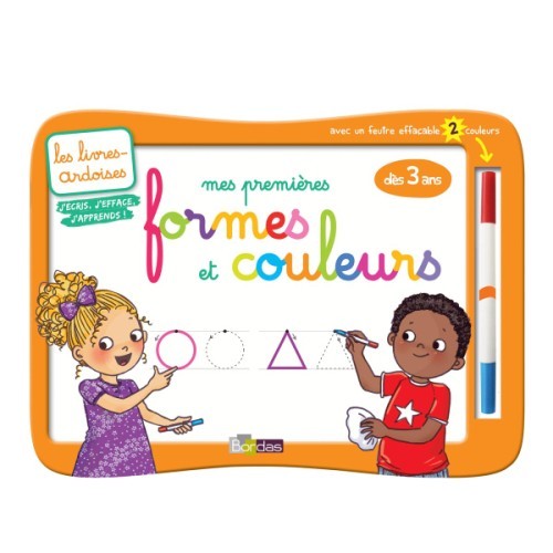 Livres-ardoises - Mes premières formes et couleurs + 1 feutre 2 couleurs