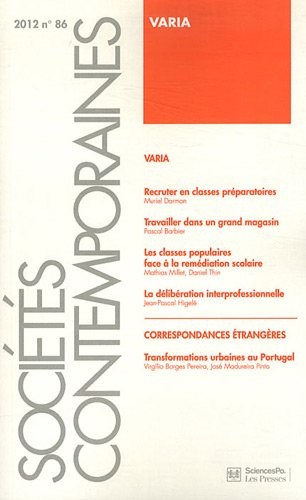 Sociétés contemporaines, N° 86, 2012 : Varia